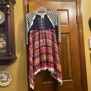 Like New, Multicolored, Beautiful, Little Girls Sz. 8 Dress.  Boutique.